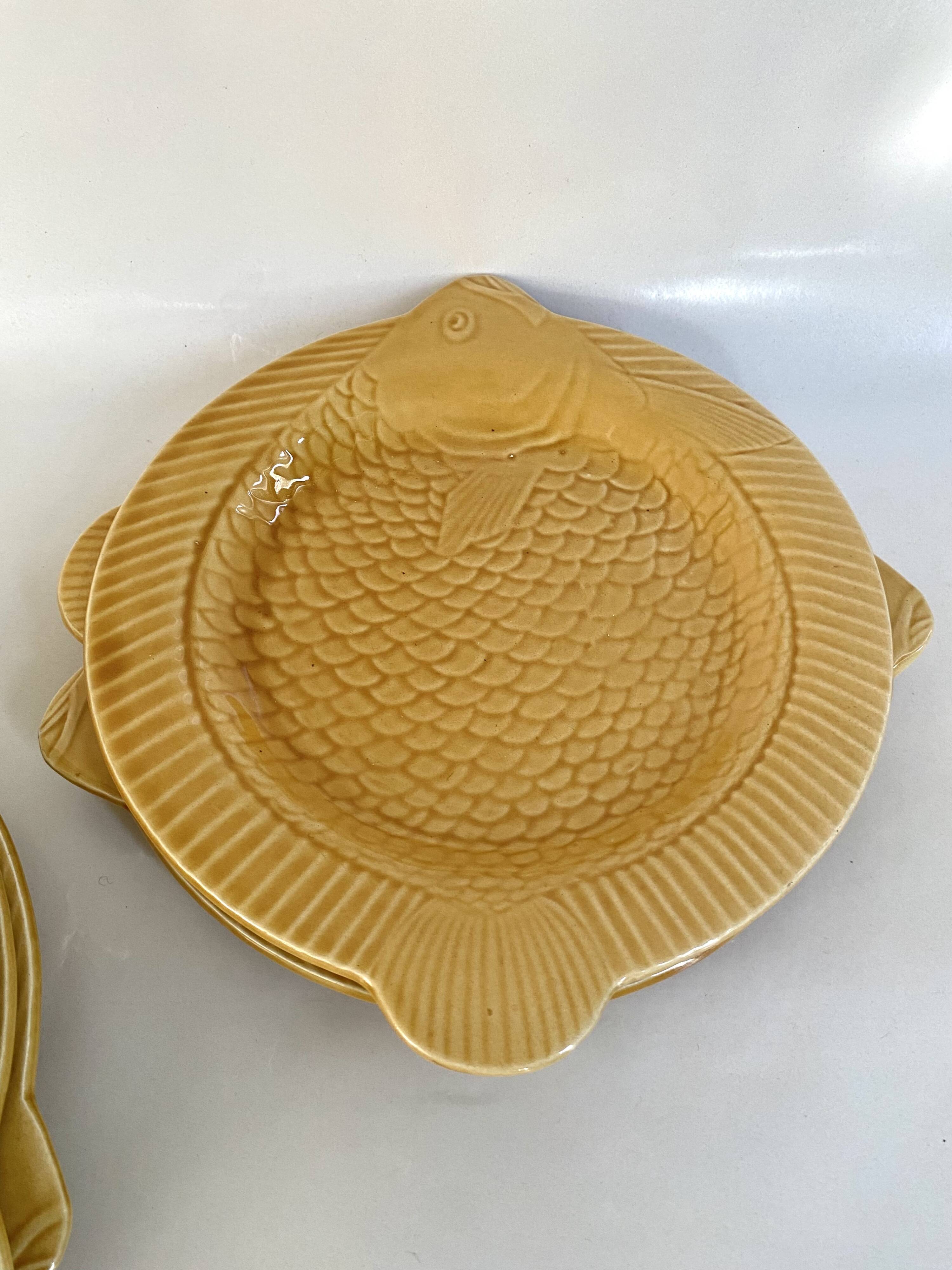 6 Sarreguemines plates