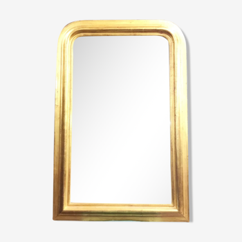 Miroir d'époque Louis Philippe en bois doré 19 ème siècle 72x109cm