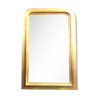 Miroir d'époque Louis Philippe en bois doré 19 ème siècle 72x109cm