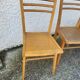 Set of 3 bistrot chairs 1950