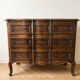 Louis XV arbalète style commode with 3 wooden drawers