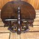 Carved wood wall shelf vintage vine leaves decor #a465