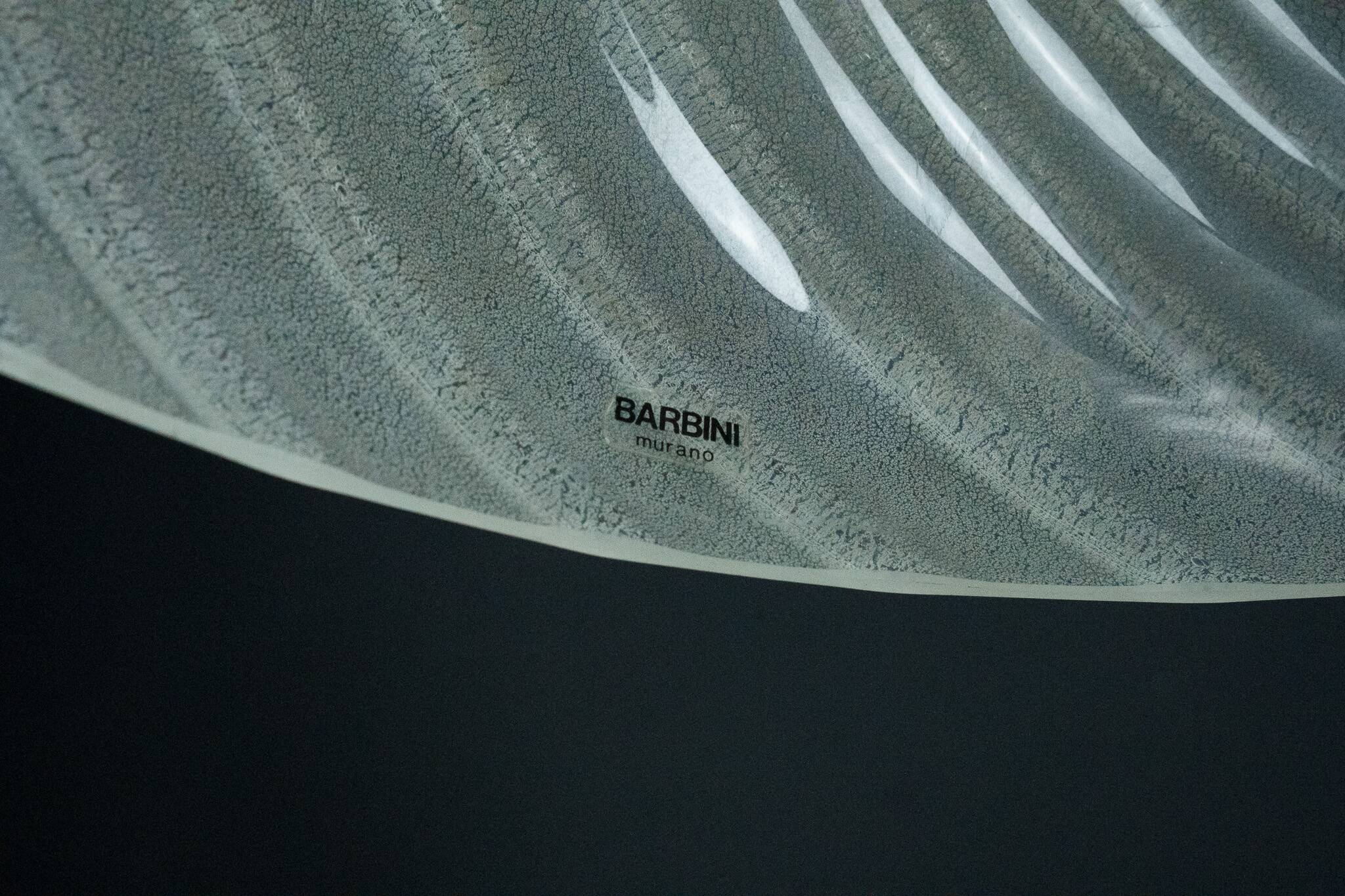 Barbini Murano Glass Pendant Lamp, Early 1980s
