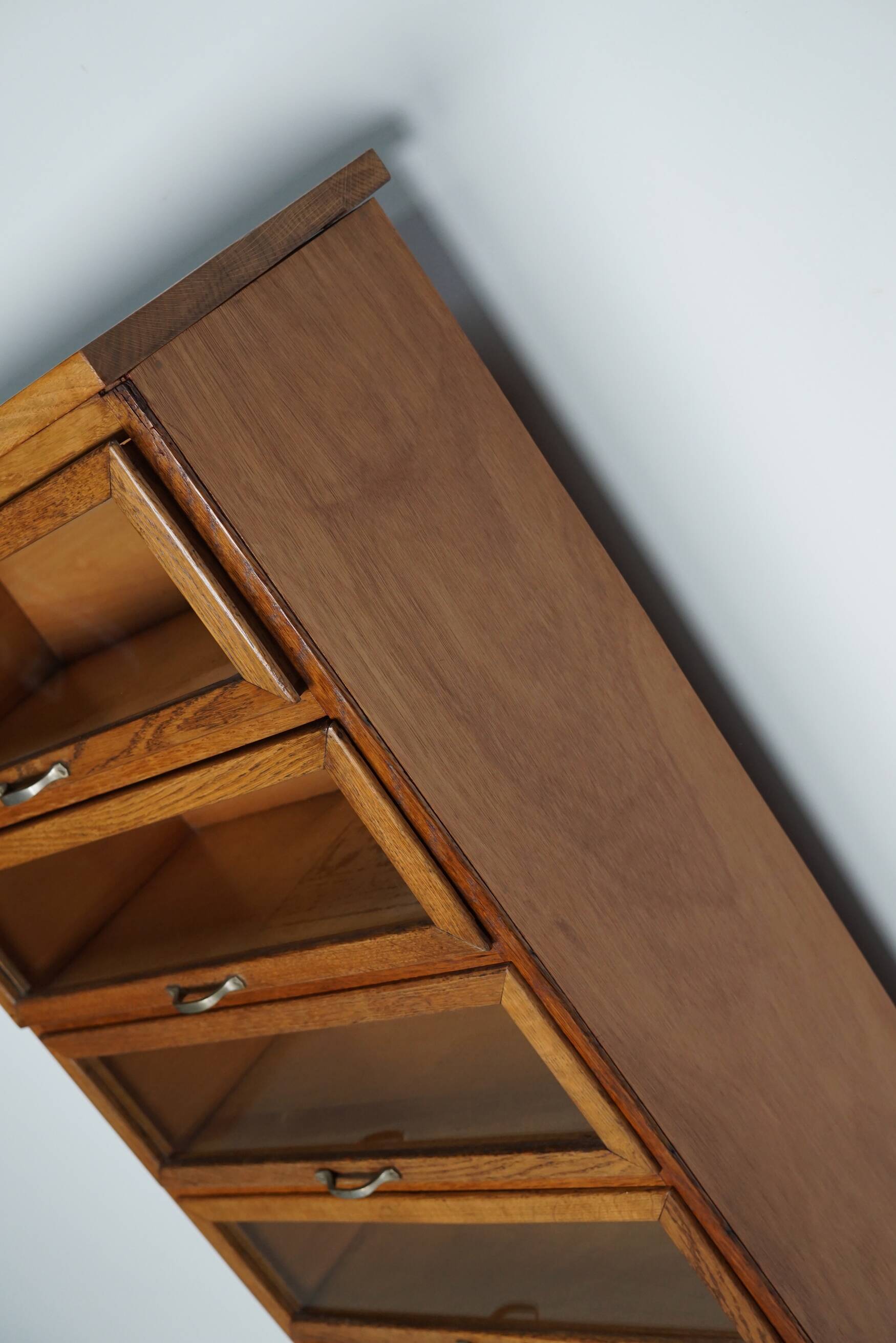 Vintage Dutch Oak Haberdashery Shop Cabinet / Vitrine, 1950s