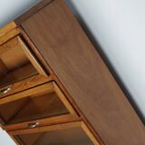 Vintage Dutch Oak Haberdashery Shop Cabinet / Vitrine, 1950s