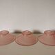 small pink lampshade in pink granite glass from the 50s