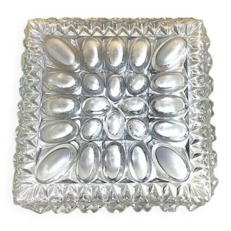 Square glass flush mount ceiling light or wall sconce