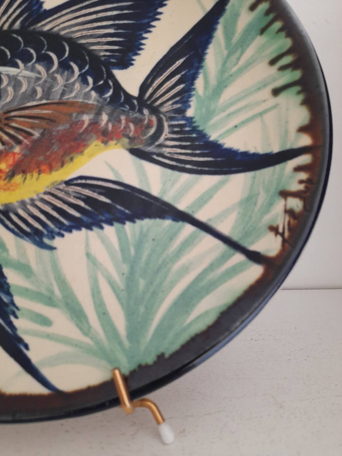 Puigdemont ceramic fish wall plate