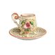 Coffee cup with saucer from Capodimonte, Italy, 1950s.