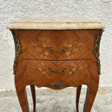 Pair of Louis XV style bedside tables in rosewood