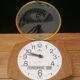 Vintage clock - Vedette france - date- formica- bulging glass- 1960's
