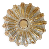 Round wall light ceiling light amber gold sun 1970 1980