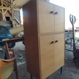 Clear wooden storage cabinet
