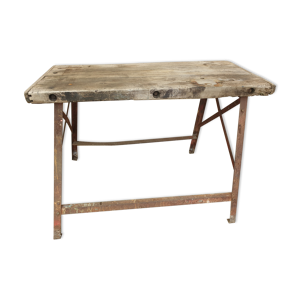 Ancien établi en bois,