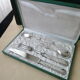 Cutting set and silver metal salad cutlery