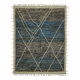 Hand-Knotted Turkish Contemporary 280 cm x 363 cm Blue Wool Carpet
