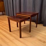 A pair of Kvalitet Form Funktion rosewood side tables Denmark 1960s