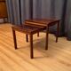 A pair of Kvalitet Form Funktion rosewood side tables Denmark 1960s