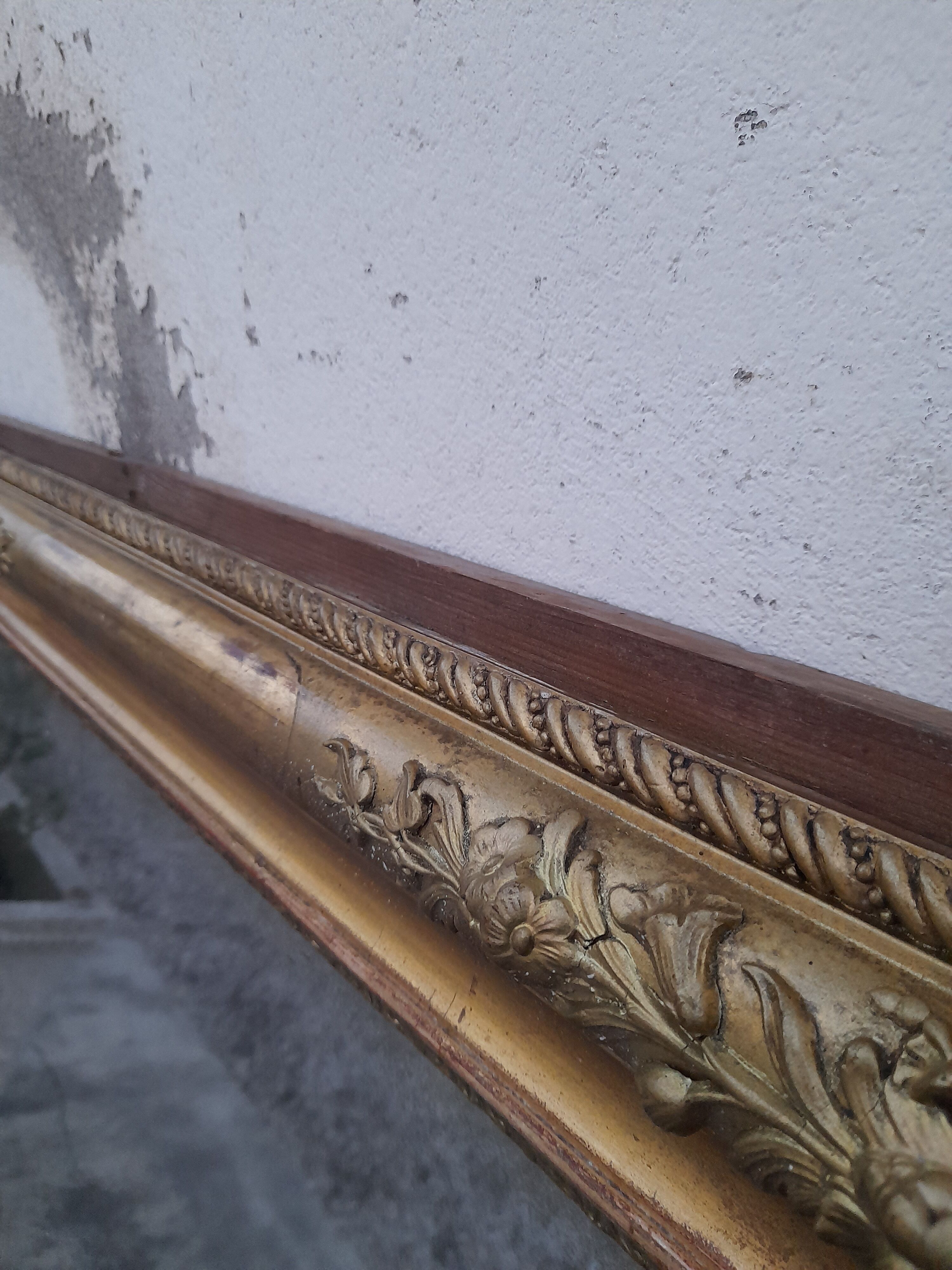 Miroir doré époque restauration 125x92