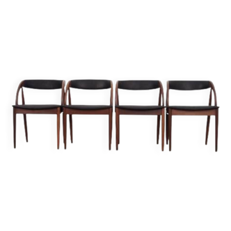 Set of four teak chairs, Danish design, 1970s, manufacturer: Orte Mobelfabrik
