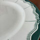 Round plate Digoin Sarreguemines Pascal green – vintage serving plate