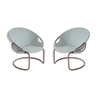 Pair of armchairs circle  Lusch Erzeugnis for Lush & Co