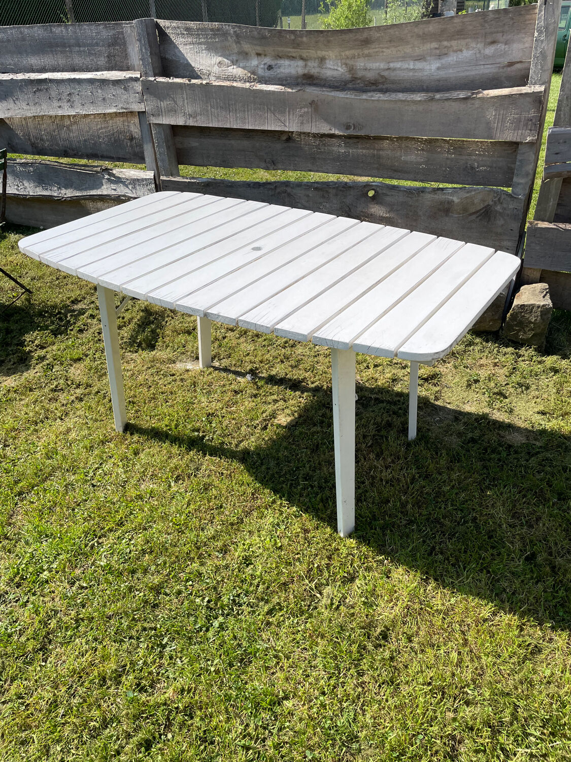 Vintage wood folding garden table