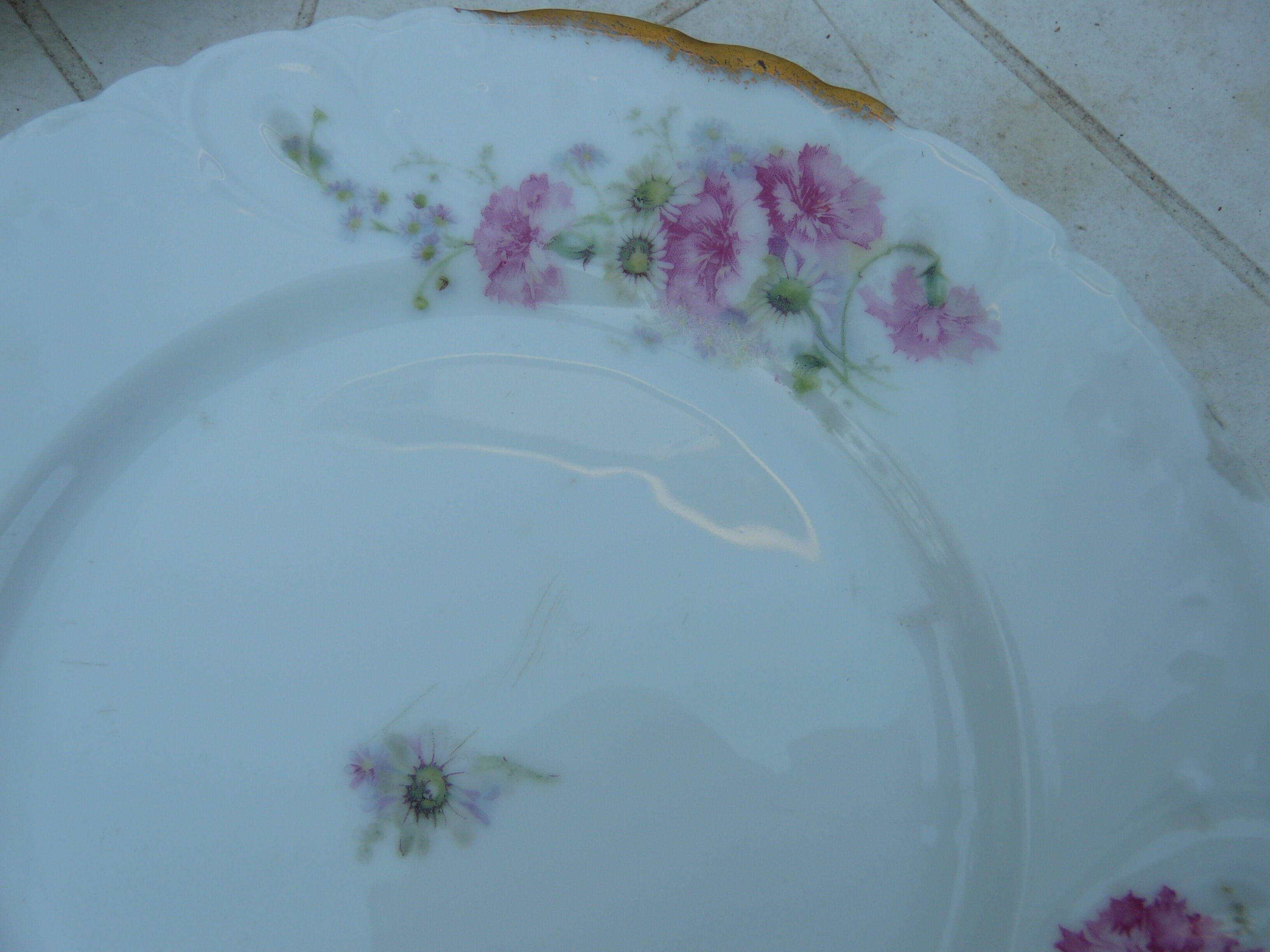 5 assiettes à dessert en porcelaine XIXème