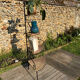 Vintage 1960-70 rattan and iron corner shelf