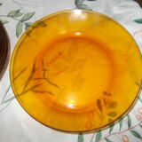Lot 5 hollow plates Duralex yellow