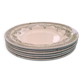 6 assiettes plates Léon Graves Clairefontaine Modèle Antoinette Terre de Fer