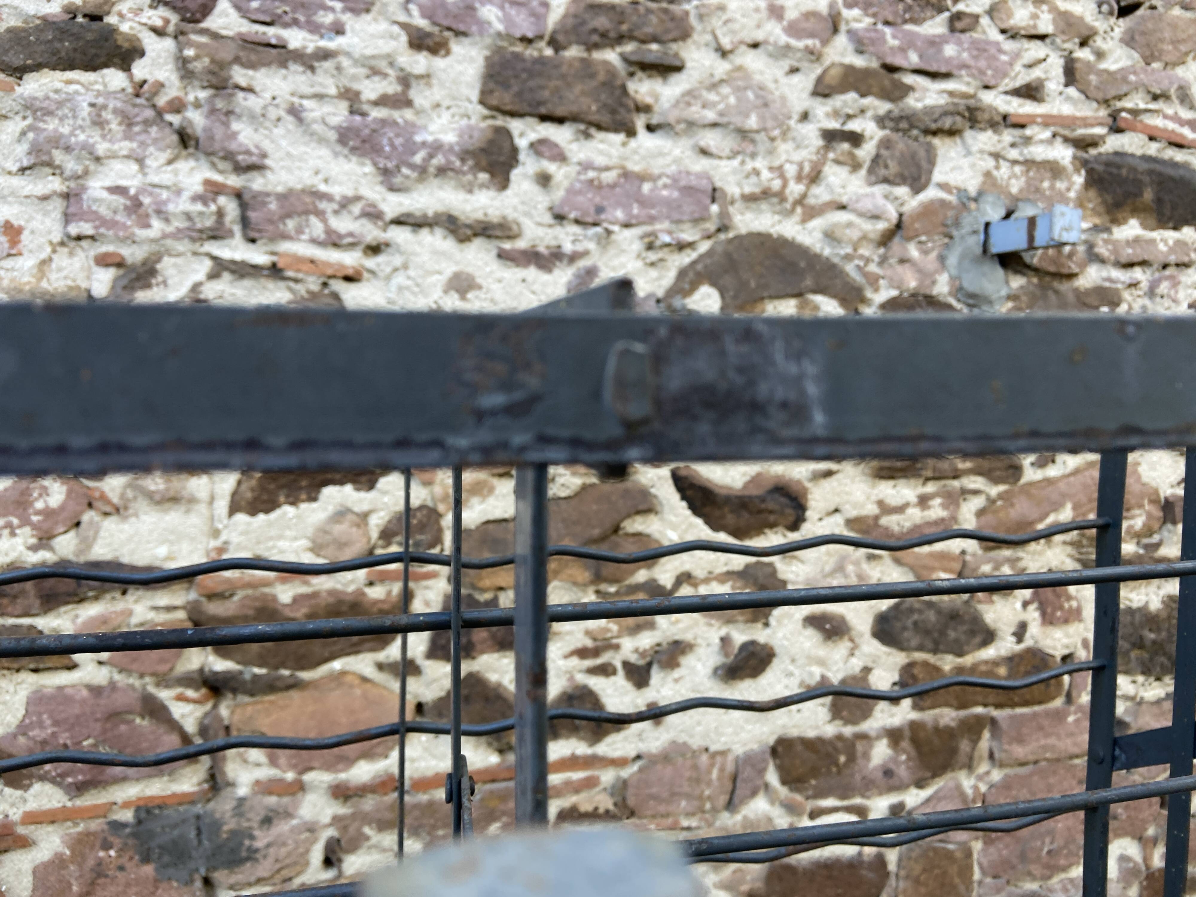 Wrought iron wine cellar 200 bottles French wine cellar Rigidex cellar shelf 1950