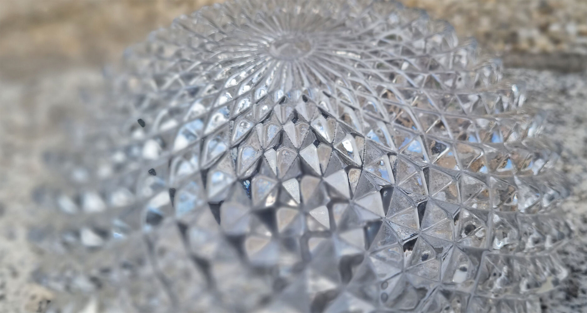 Vintage ceiling lamp "sea urchin", glass, 50s