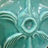 Oyster service Fish in faience barbotine 1950s