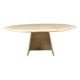Vintage flower shaped travertine coffee table, 1970s