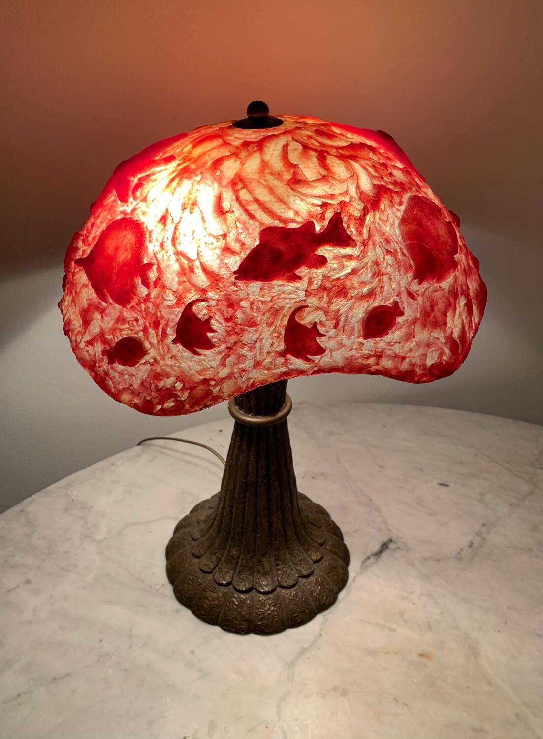 Lampe  «  coquillage et crustacés «