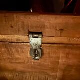 Antique wedding furniture from Rajasthan in carved wood, with inlays.