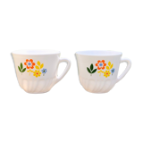 Pair of Arcopal Fleurette cups