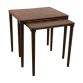 Danish set dark Oak Nesting Tables by E. W. Bach for Møbelfabrikken Toften, 1960s
