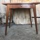 Old scandinavian wooden desk compass feet + drawer 70s vintage