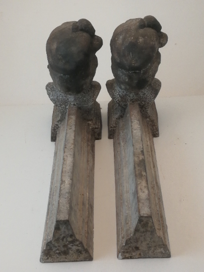 Pair of ancient cast iron channels