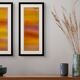 Two pastel drawings 'Diptych Sentier des Ocres' by Atelier Cléophée