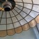 70s mother-of-pearl and brass pendant light