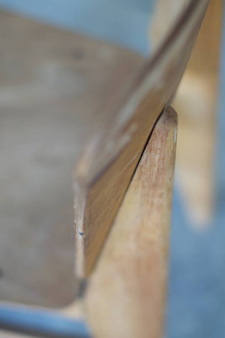 two  style wooden chairs