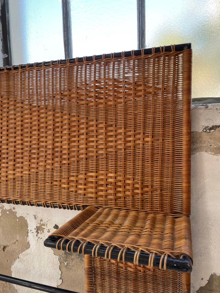 Metal and wicker headhead 50s