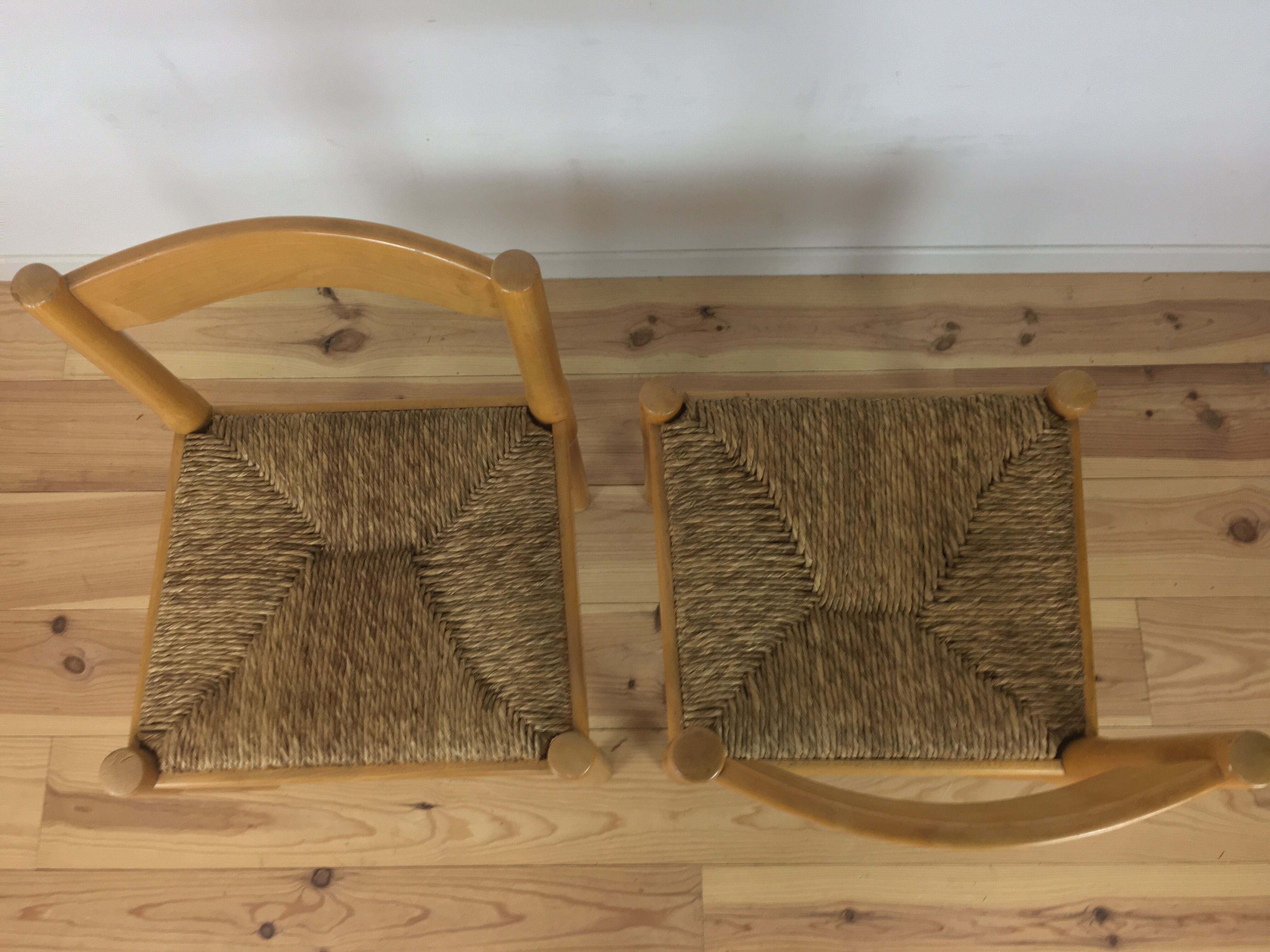 Vico Magistretti mulched chairs, Carimate model, edited by Cassina, 1960