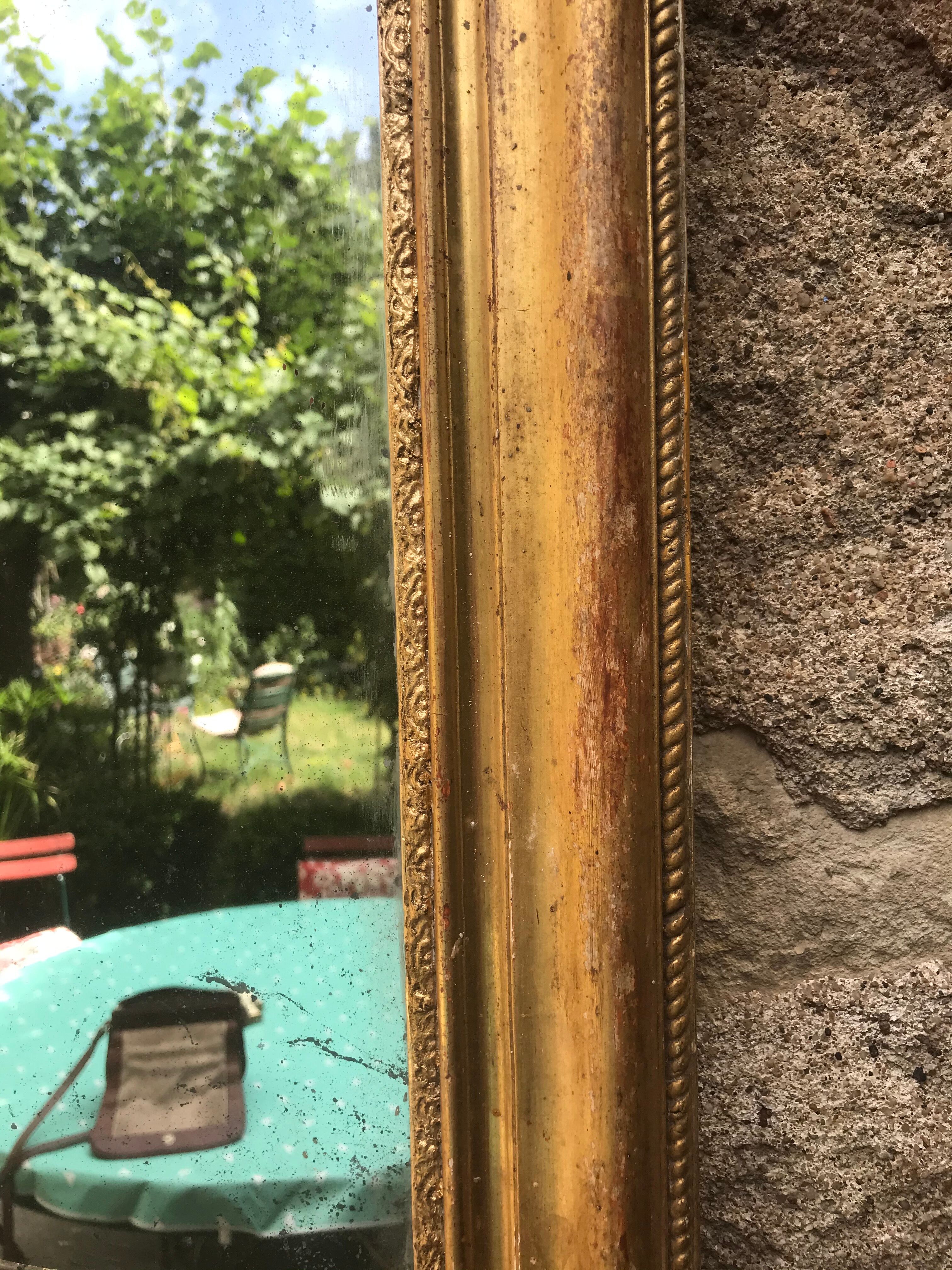 Mirror Louis-Philippe gilded 60x48 cm