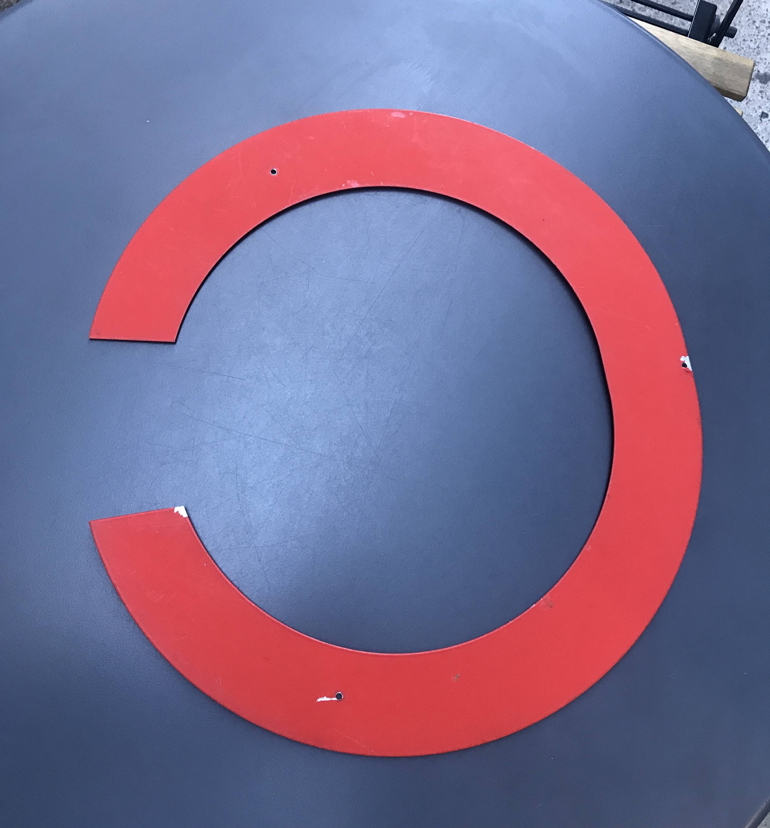 Large vintage metal letters