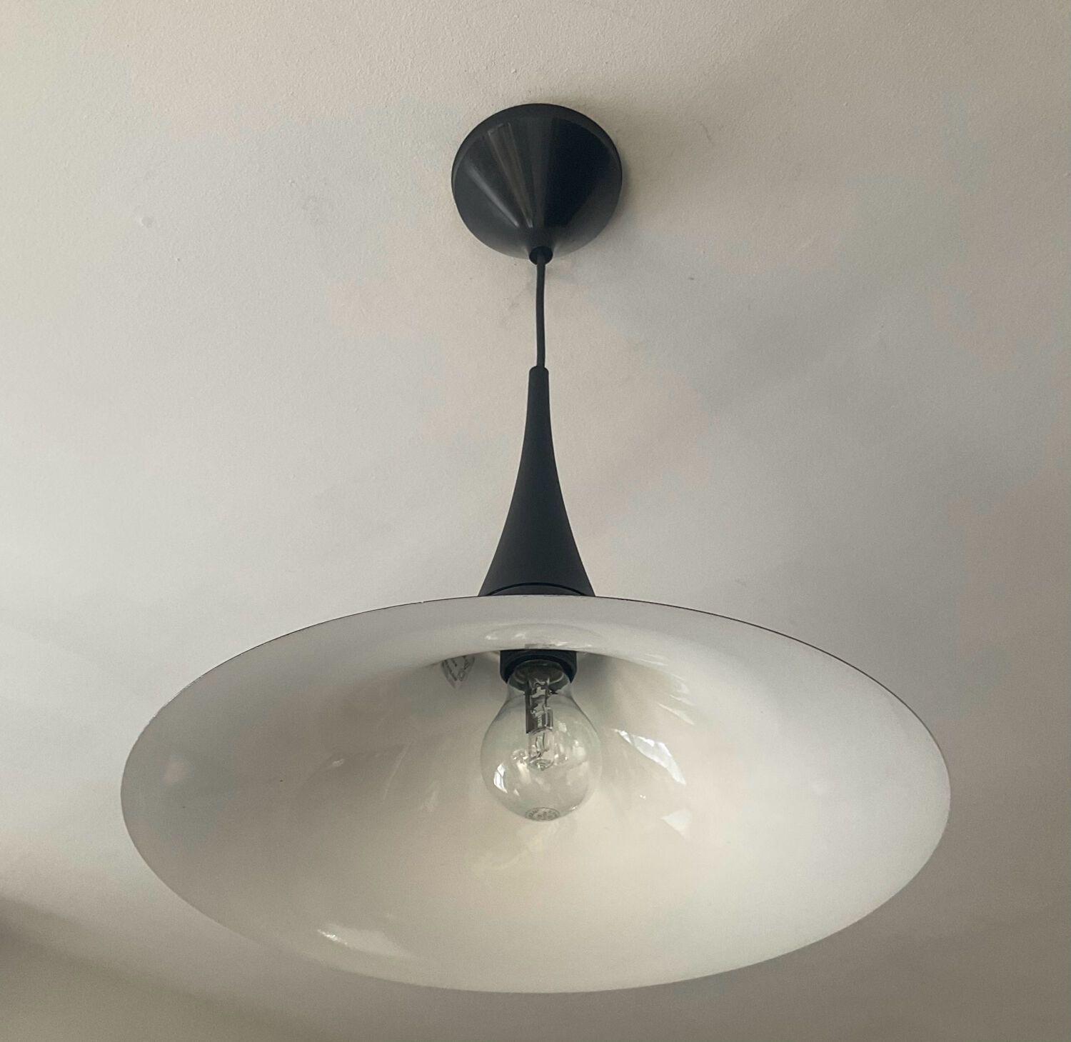 Vintage black metal pendant lamp