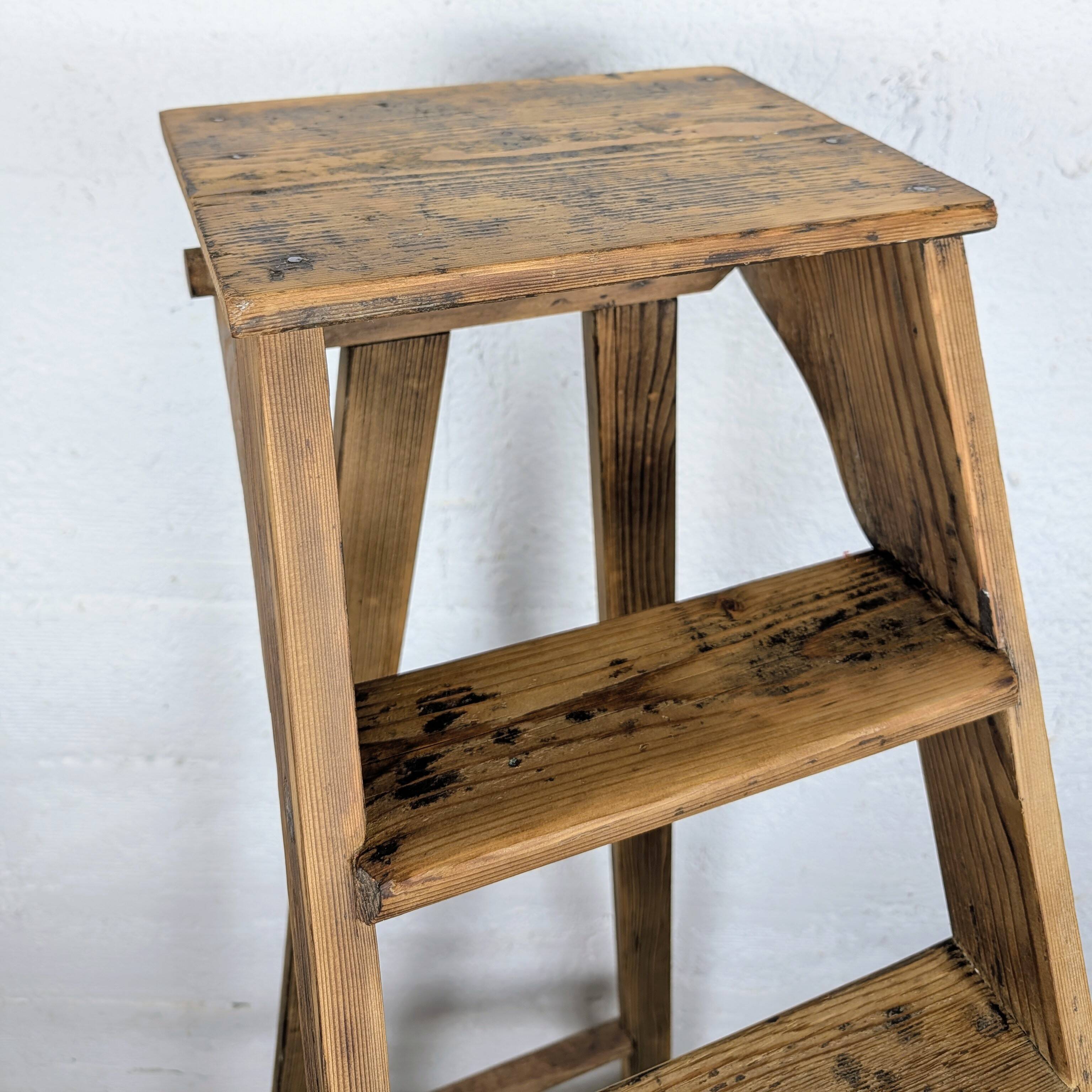 Antique wooden step stool